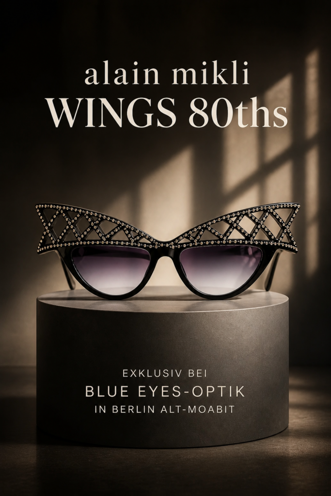 alain mikli paris modell: wings schwarz mit straß new old stock