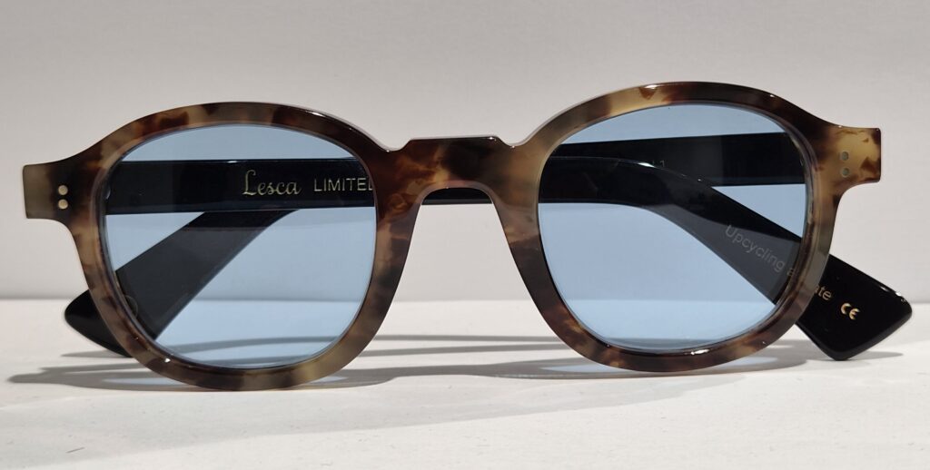 Lesca Limited Edition Brut Panto 8mm Col.1 Upcycling acetate