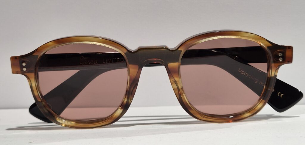Lesca Limited Edition Brut Panto 8mm Col.6 Upcycling acetate